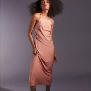 UO Y2K Indie Sleaze Arya Satin Cowl-Back Maxi Dress NWOT Size M